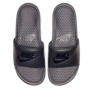NEW Nike Men's Benassi JDI Triple Black Slides Sandals Shoes 343880-001 Size 13